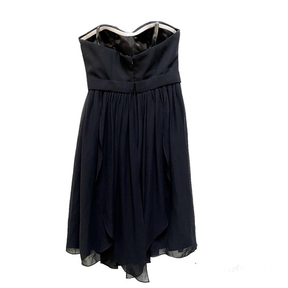 Milano Formals Strapless Semi-Sweetheart Pleated Short Party Dress Black Size 2 - Picture 9 of 9